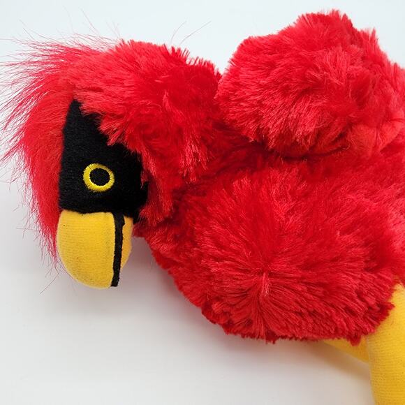 ACM Cardinal Bird Plush 8" Red St. Louis Yellow Feet Sits Up Stuffed Animal Toy - Picture 6 of 10